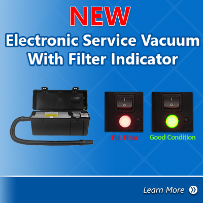 Electronic Service Vacuum with Filter Indictor
